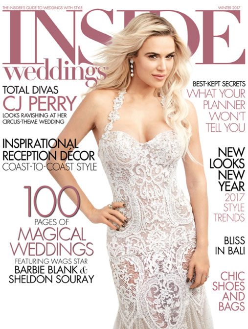 Lauren and Walker featured in Winter Issue of Inside Weddings